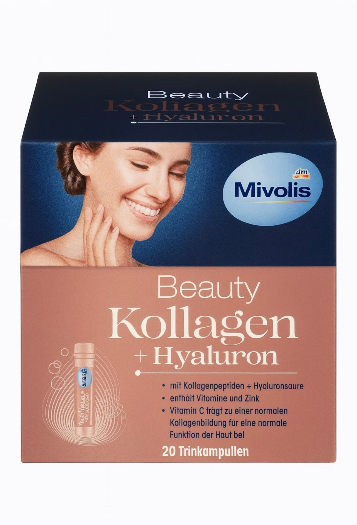 كولاجين تجميل + حمض الهيالورونيك، أمبولات شرب، 20 قطعة، 500 مل 